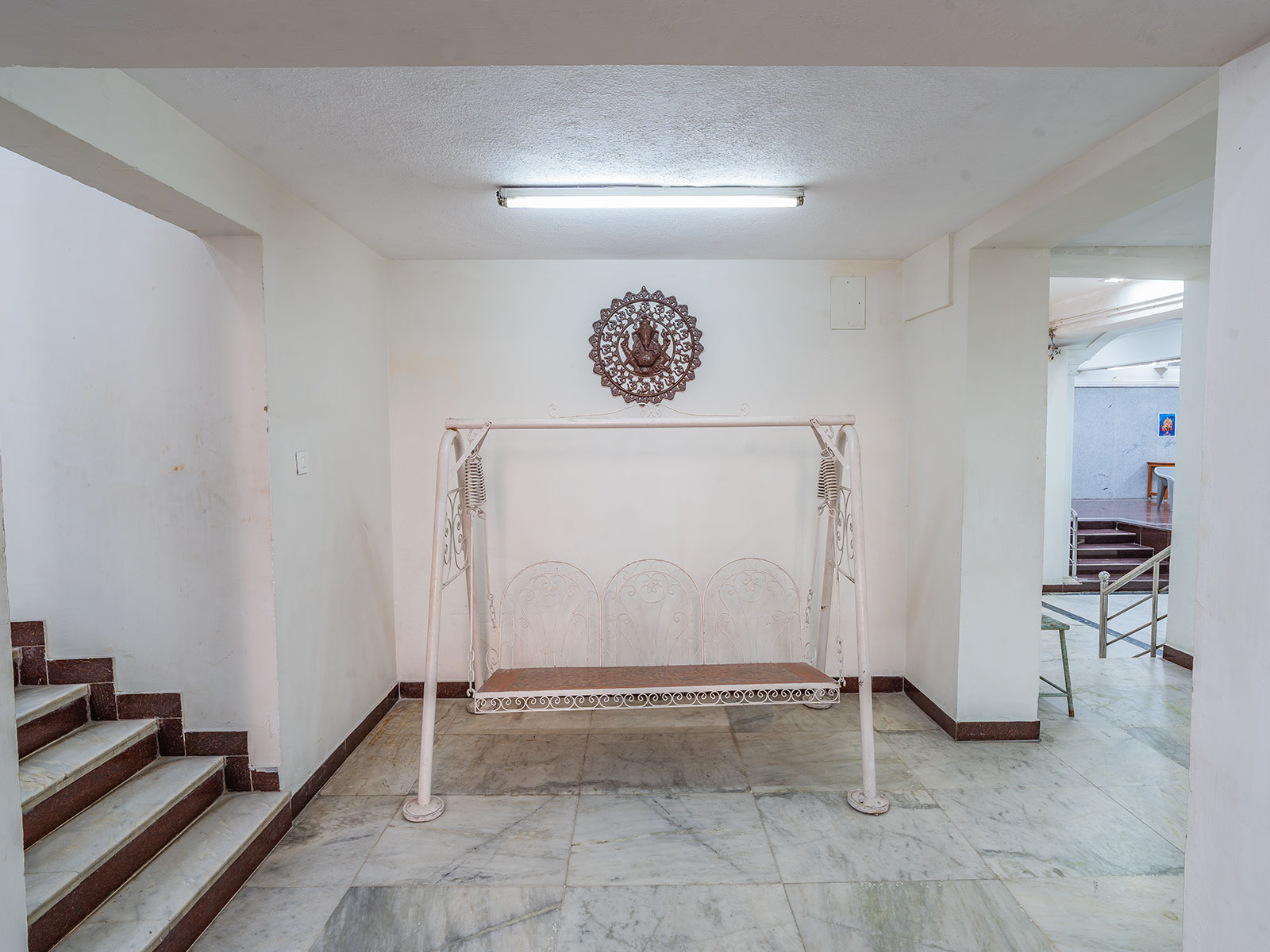 Clean modern Interior with marble tiles